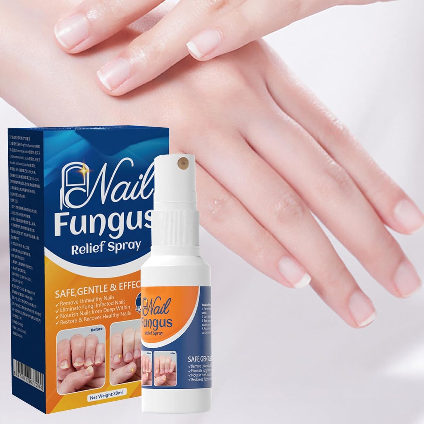 Nail Strengthener, Toenail Care Spray, Gentle Repair Formula, protezione lunga, efficace trattamento per smalto per unghie