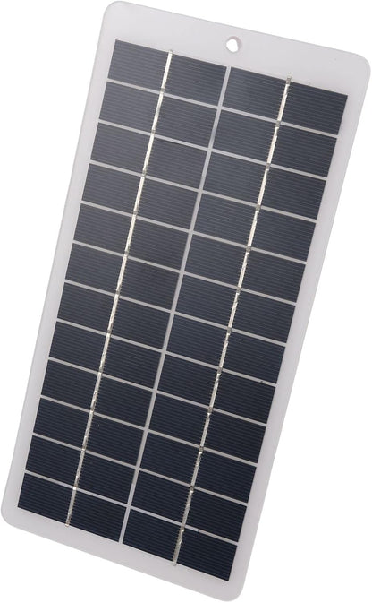 BERZO 5W 12V Solar Panel Portable Solar Power Polycrystalline Siliocone Solar Charger Mini High Efficiency Solar Module with Clips