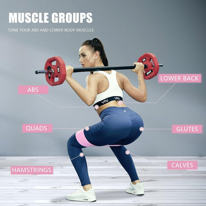 Polygon Resistance Exercise Bands, Fabric Non Slip Hip Bands for Squats, Legs, Butt, Thigh and Hip Workout, Thick Wide Fitness Loop for Men & Women. Workout Guide Included