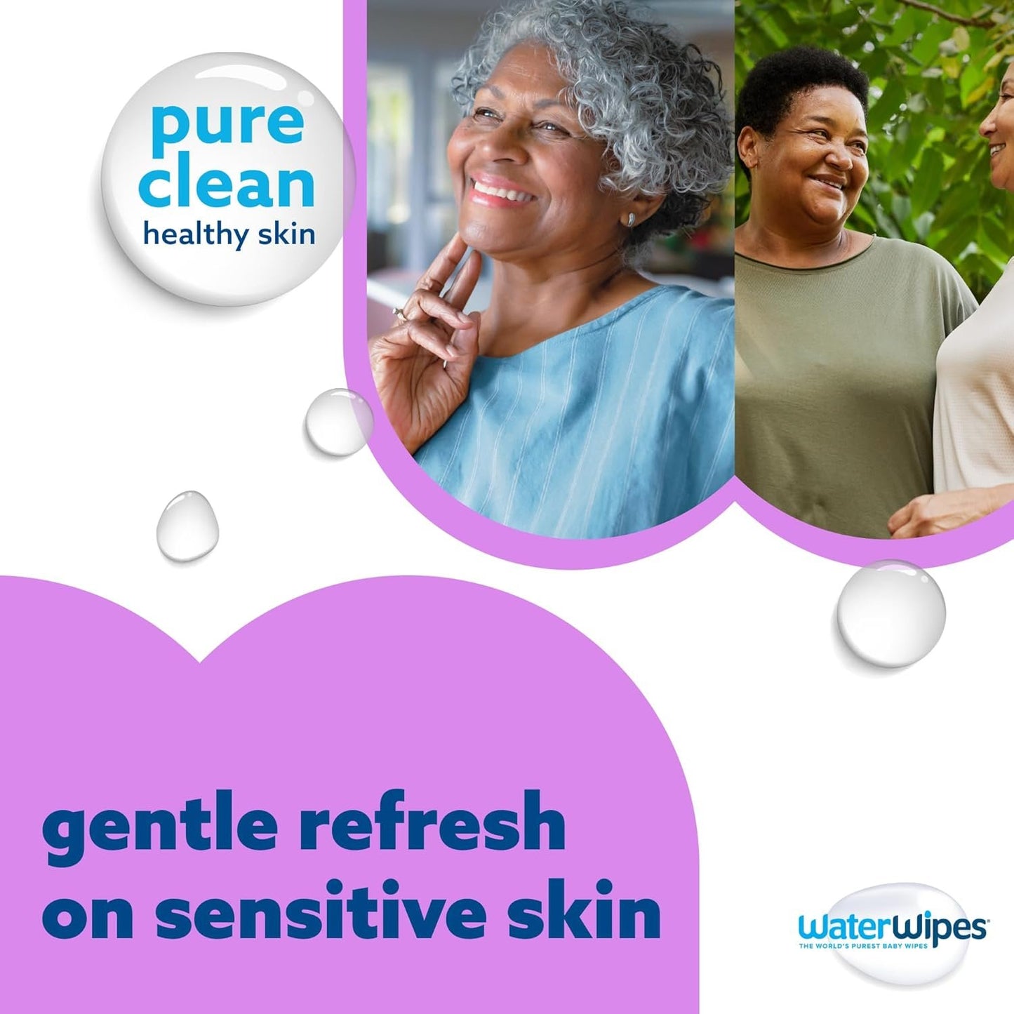 WaterWipes Adult Care Sensitive Body & Intimate Hygiene Wipes, 90 Wipes (3 Packs), Extra Large Textured, 99.9% Water-Based, For Everyday Personal Uses