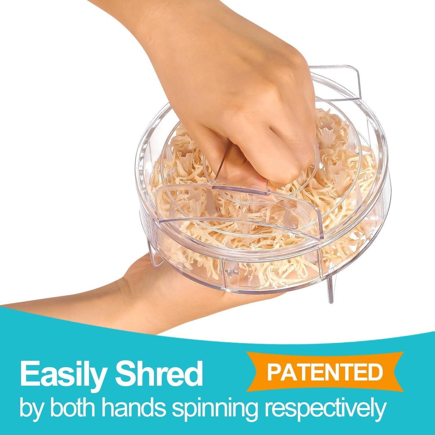 Chicken Shredder - Meat Shredder, Clear Chicken Shredder Tool Twist, Meat Shredder Tool Twist, Chicken Breast Food Shredded Tool Twist Grinder Machine for Dog and Cat Food Meal Prep
