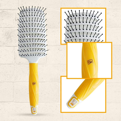 GK HAIR VENT-BRUSH-2.5 inch for Blow Drying Boar Bristle Styling | Ceramic-Coated Large Barrel Comfortable Grip for Straightening, Curling and Volumizing Unisex.