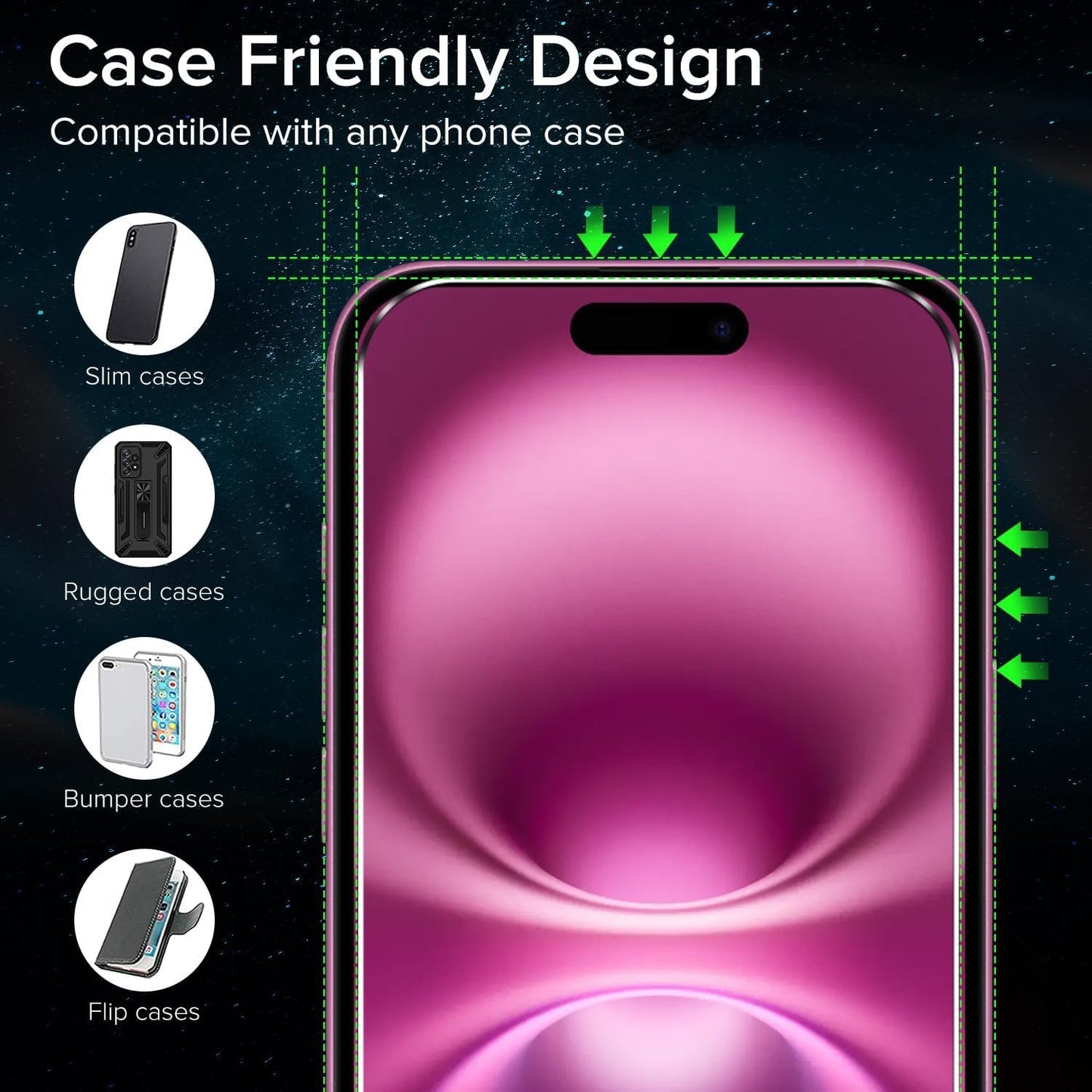 ivoler 3+3 Pack Tempered Glass for iPhone 16 Plus Screen Protector 6.7'' [3 Pack] with [3 Pack] Camera Lens Protector with [Alignment Frame], Anti-Scratch Case Friendly Transparent HD Clear Film