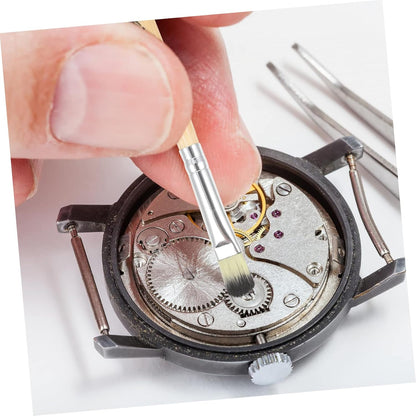 ELAYARD 2Pcs Watch Movement Cleaning Brush Soft Brushes for Watch Parts Repair Essential Tool for Watchmakers and Repairers for Cleaning Watch Movements and