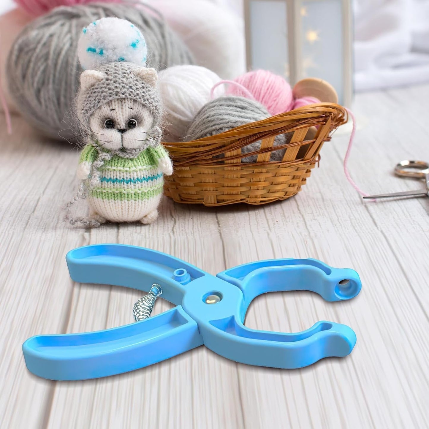 Safety Eyes Tool,Crochet Eye to ol for Attaching,Safe-ty Eyes Crochet to-ols,Ey-e Installation Tool,Quick Installation Crochet Pliers Auxiliary to-ol for Attaching 5-30mm Safety Ey-ES