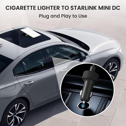 daboot Starlink Mini Cable - 12-48V Car Cigarette Lighter to DC Power Cable Adapter for Star Link Mini 16 AWG Charging Cord 10FT/3M Replacement Cable