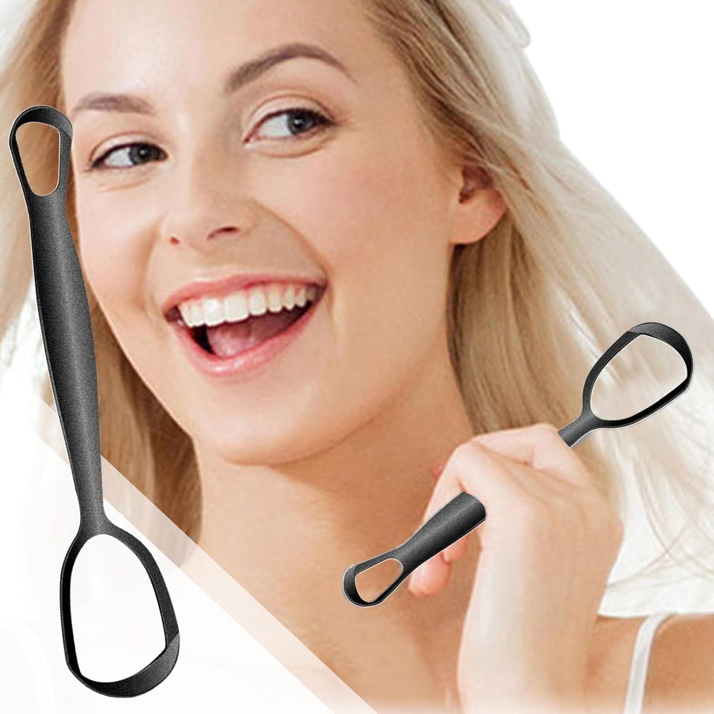 Tongue Scrubber, Stainless Steel Tongue Cleaner, Fan Shaped Oral Care Tool, Improve Hygiene, Ideal for Family, Adults, Bad Breath Remover, Teeth Health, 6.1x1.5 inches
