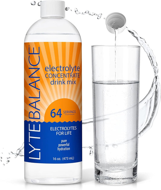 Lyte Balance Electrolye Concentrate | Liquid Electrolytes Drink Mix w/Sodium, Potassium & Magnesium | Daily Hydration, Muscle Recovery, Immune Support, Rehydration | Keto, No Sugar (64 servings)