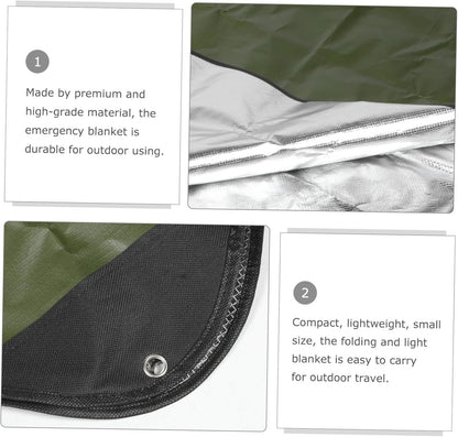 UPKOCH Emergency Thermal Insulation Blanket Camping Emergency Blanket for Outdoor Survival Windproof Rainproof First Aid Warmth for Camping Hiking and Travel