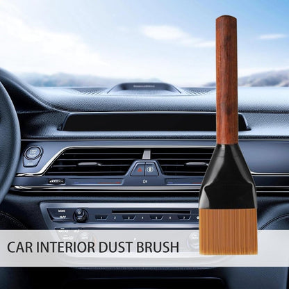 ccuzs Car Cleaning Brush, Interior Detailing Tool, Soft Bristle Dust Brush, Multi-Purpose Auto Cleaner, Ensured to Withstand Frequent Use, Made of Wood Material