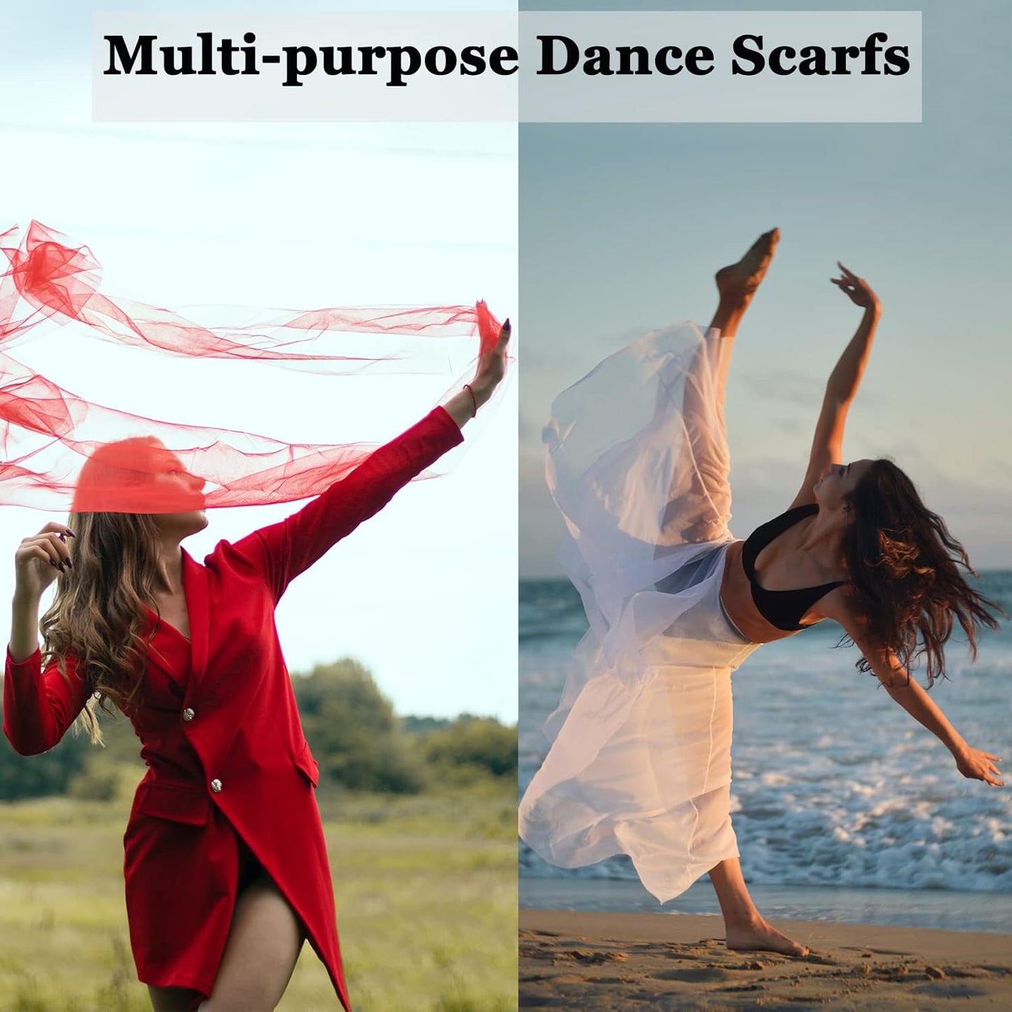 Lolakee Dance Scarves for Kids Play 12 Pcs Upgraded Play Scarves for Babies Toddlers Children Movement Square Juggling Silk Music Dancing Scarf Rhythm Band Scarves Pro (6 Colors,24" x 24")