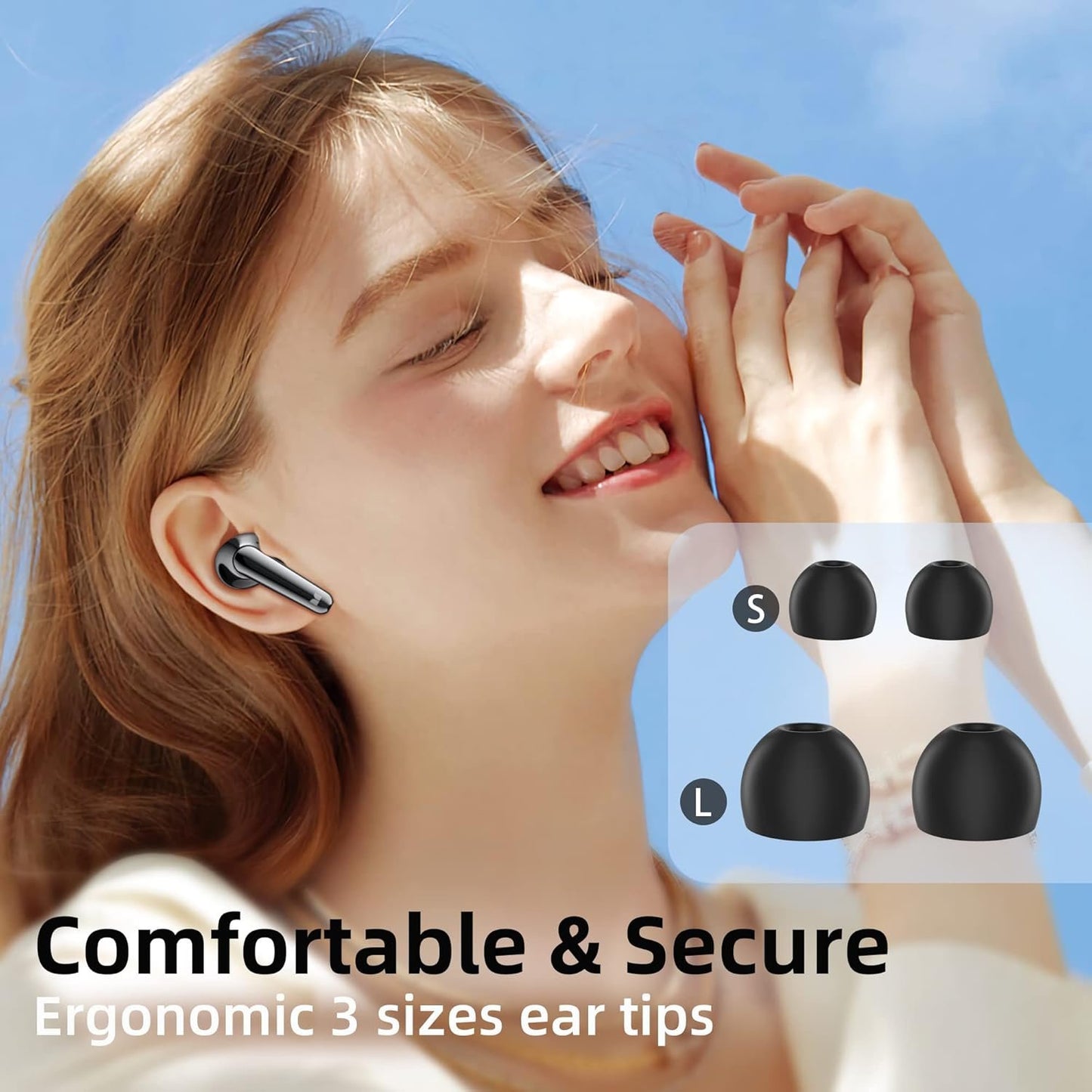 Monster N-Lite 203 AirLinks Wireless Earbuds, Bluetooth 5.3 Headphones HiFi Stereo, Type-C Charging, HD Clear Call, Touch Control, IPX6 Waterproof in-Ear Earbuds