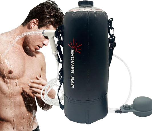 Camping Shower Bag, Portable Camp Shower, Solar Shower Kit, Outdoor Shower Gear, Travel Shower Bag, Hiking Water Shower, Beach Shower Pack, Foldable Shower Bag, Camp Shower Hose