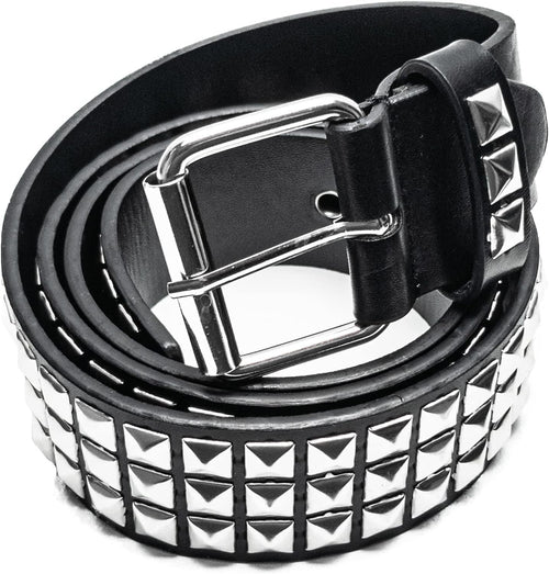 LUFMWCWD Punk Studded Belt for Women Rock Threads Y2K Goth Stud Pyramid Gothic Clothing (Black), Steudded Belt, 110 CM length, Black