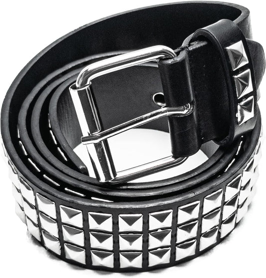 LUFMWCWD Punk Studded Belt for Women Rock Threads Y2K Goth Stud Pyramid Gothic Clothing (Black), Steudded Belt, 110 CM length, Black