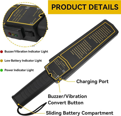 Portable Security Metal Detector, High Sensitivity Portable Metal Detector with Low Sensitivity Switch for Security Inspection, Electronic Product Detection