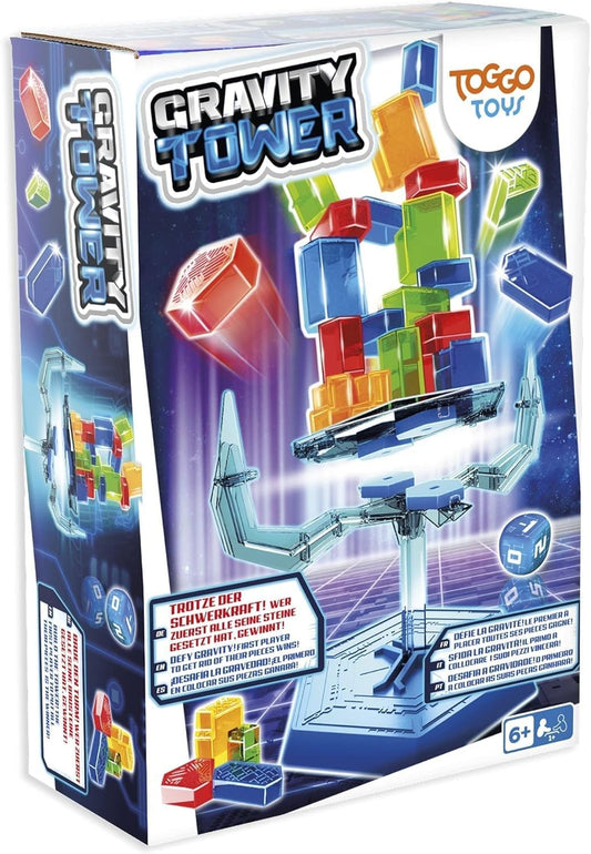 Play Fun BY IMC Toys Gravity Tower | Build a Tower with Blocks on an Unstable Floating Base, Defying Gravity - Fun Educational and Skill Game for Kids Ages 6+