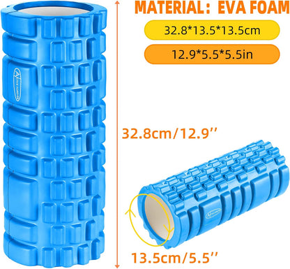 ActiveForever Foam Roller EVA Foam Roller, Trigger Point Massage Roller, Foam Roller for Deep Tissue Massage, Six Colours for Selection