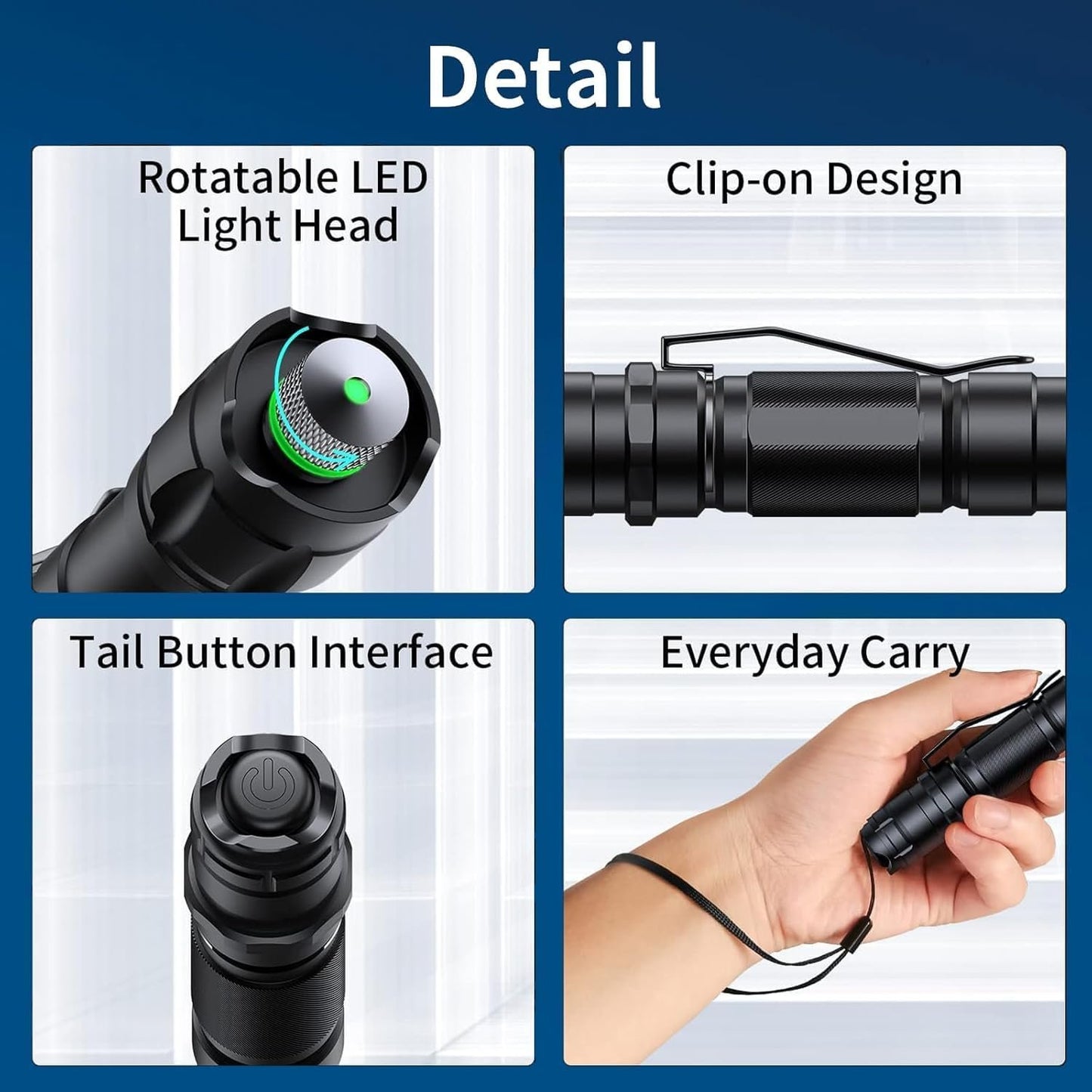 Long Range Tactical Rechargeable Bright Flashlight for Night Astronomy Outdoor Camping Hiking for Indoor Outdoor