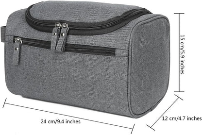 EGOGO Toiletry Bag Travel Overnight Wash Gym Shaving Bag Travel Makeup Organizer with Hanging Hook for Men and Women Ladies E528-3 (Grey)