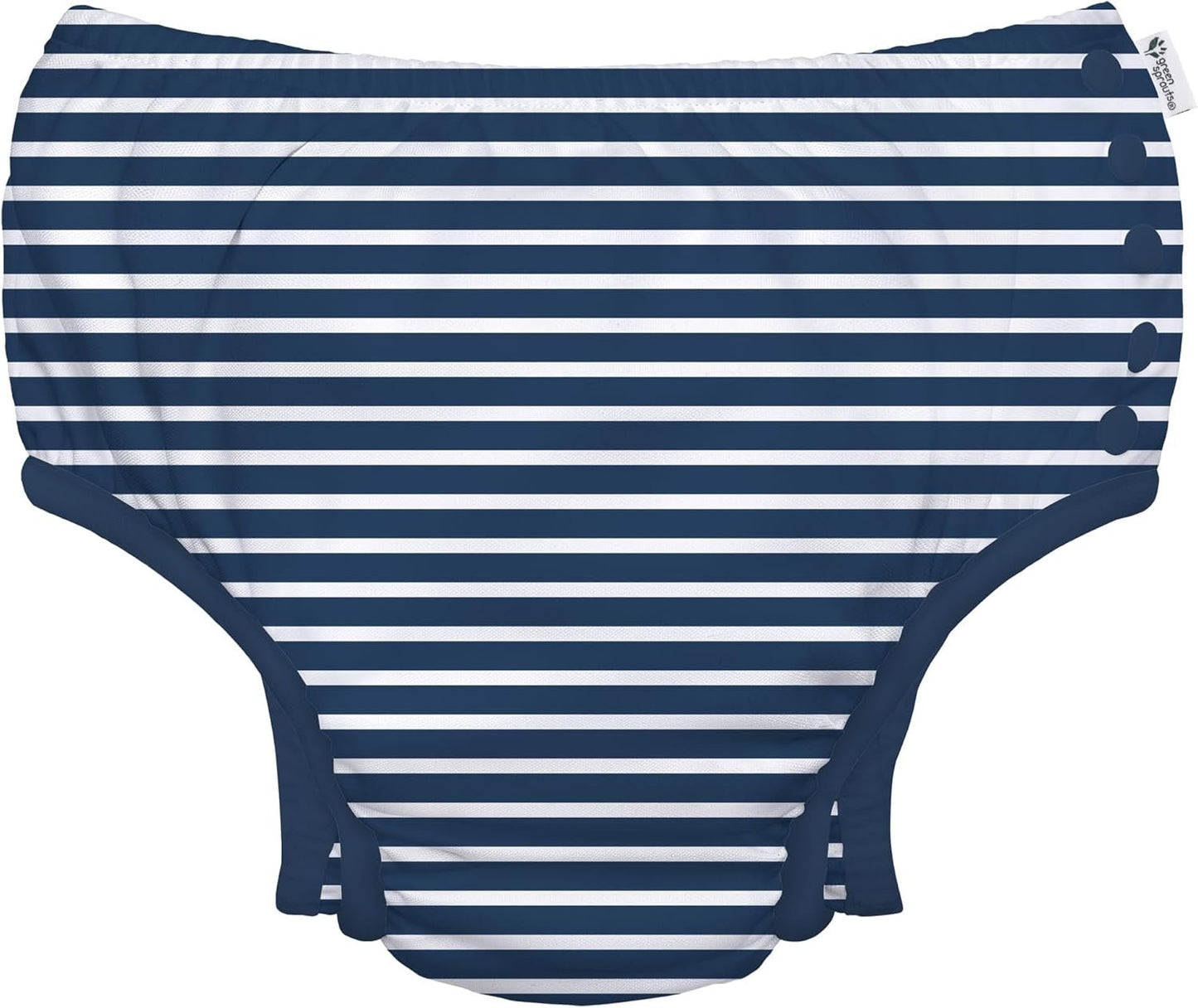 Green Sprouts i Play. by Baby Reusable Swim Diaper, Navy Stripe, 3T