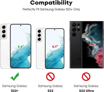 JETech Screen Protector for Samsung Galaxy S22+/S22 Plus 5G with Camera Lens Protector, Easy Installation Tool, Tempered Glass Film, Fingerprint ID Compatible, 2-Pack Each