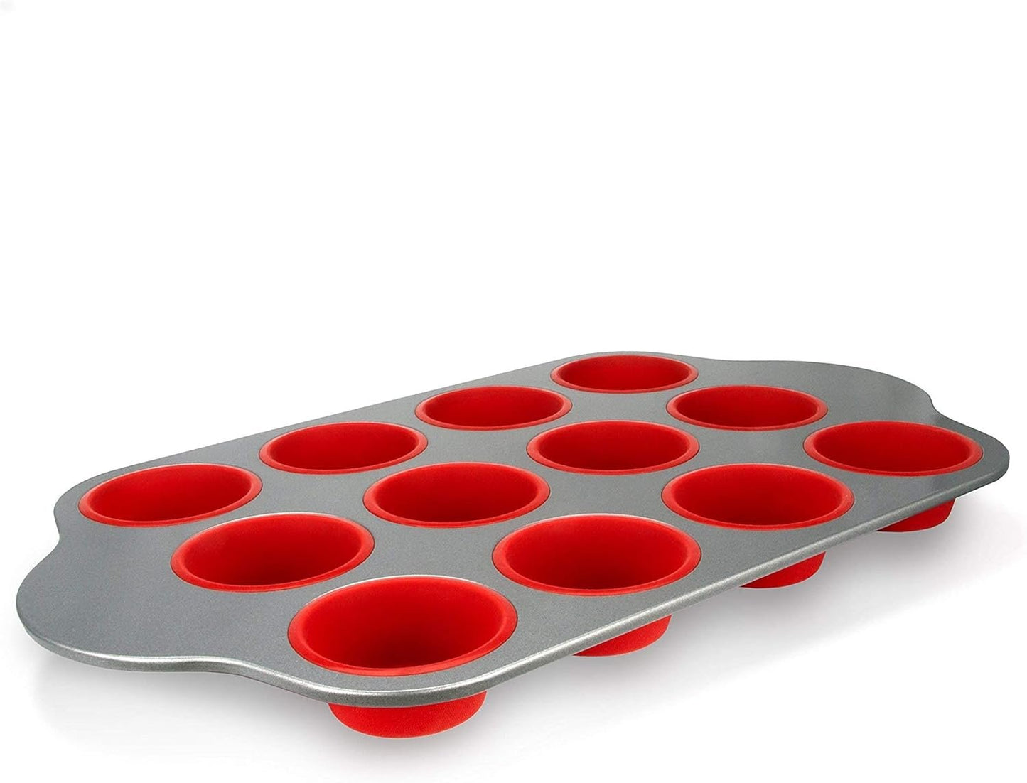 13-Piece Non-Stick Silicone Bakeware Set with Cake Pan, Brownie Pan, Loaf Pan, Muffin Mold, Spatulas, Brush, and Measuring Spoons - Oven, Freezer and Dishwasher Safe…