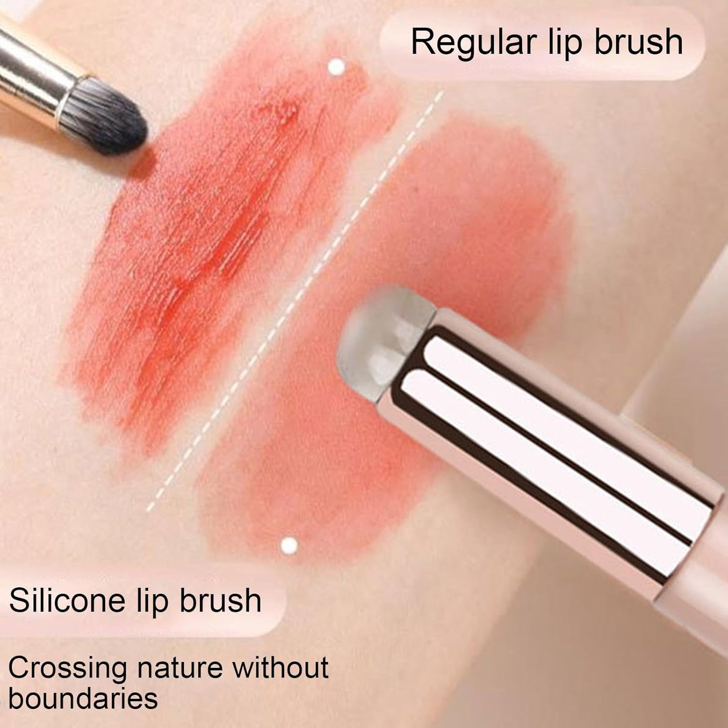 Silicone Lip Brush, Portable Round Head Oil Brush, Soft Makeup Applicator Tool, Multi-Purpose Lipstick Gloss, Essential Makeup Accessories for Daily Use and Travel