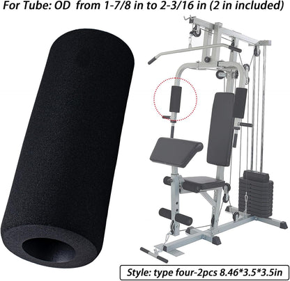 Foot Foam Pads Rollers Replacement Set for Home, Weight Bench Foam for Inversion Table Leg Tube,Sit Ups,Leg Curl Attachment/Extension