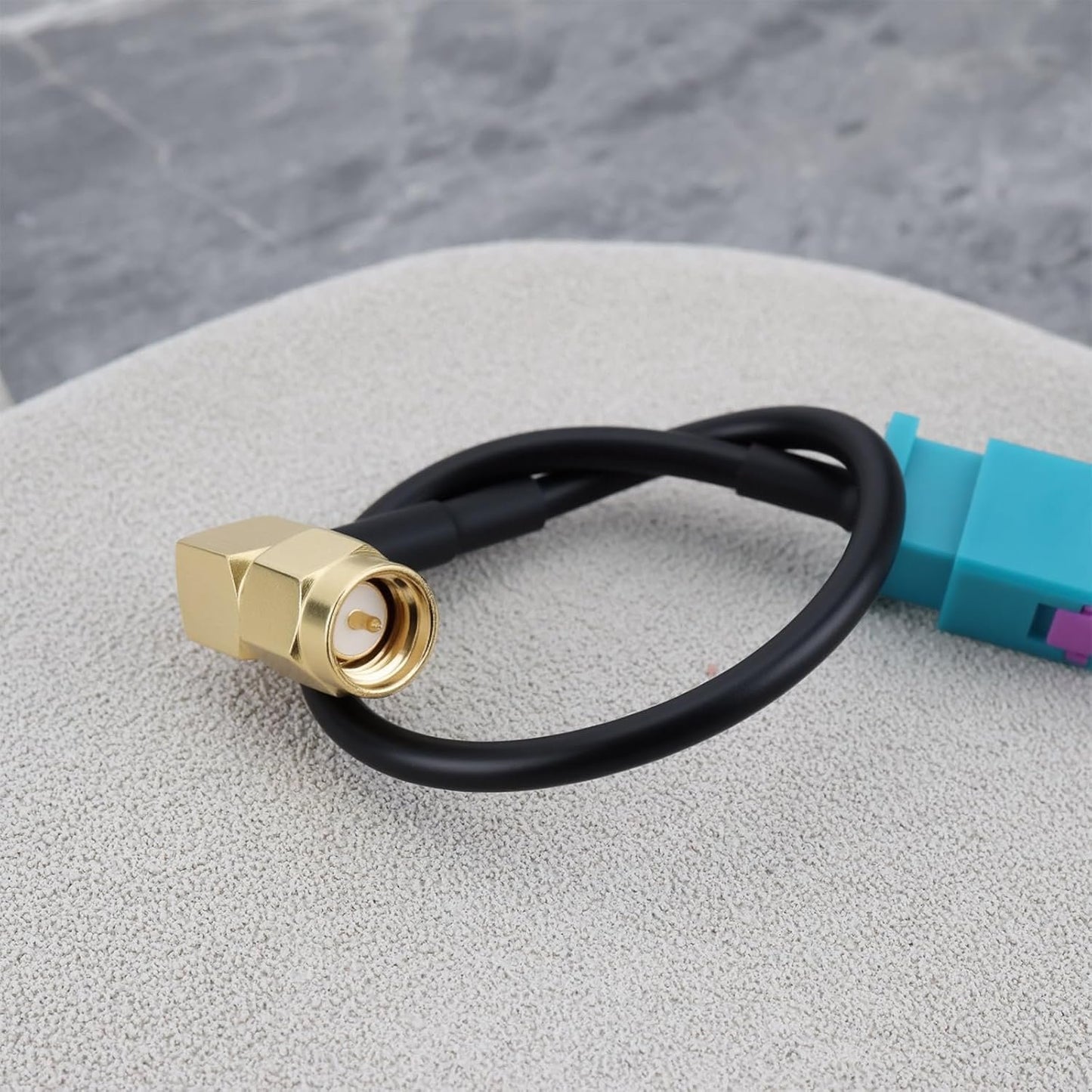 YINETTECH Fakra Z Male to 90 Degree SMA Male Car GPS Antenna Adapter Cable 15cm Wire