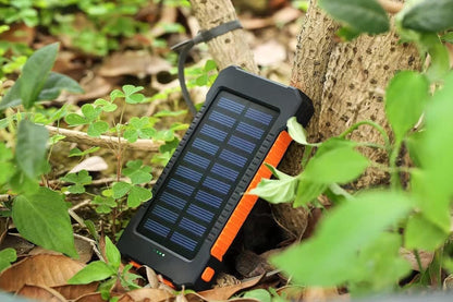 20000mAh Solar Charger, Large-Capacity Solar Power Bank, External Battery Pack for Outdoor Use, Suitable for All Smartphones and Tablets, Recommended by Travel Enthusiasts