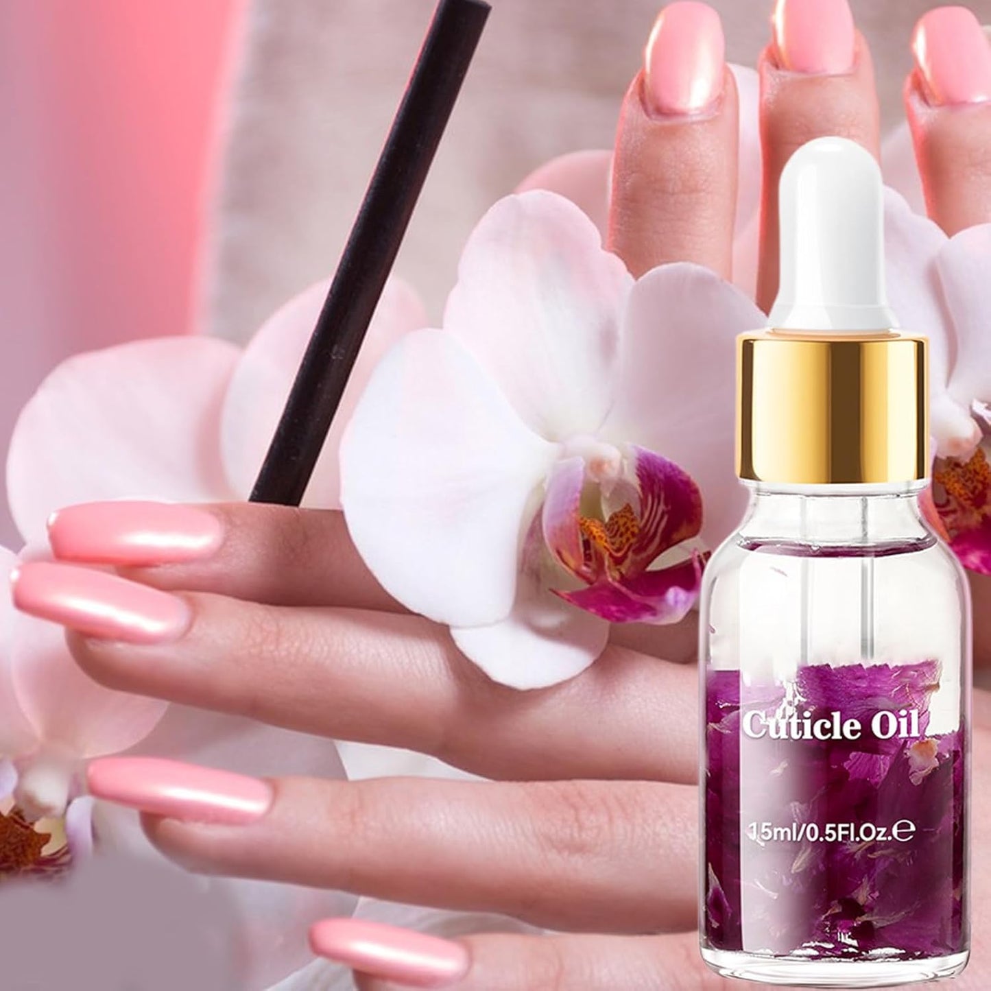Nail Cuticle Oil, Fingernail Care, Mild Repairing Formula, Nourishing Hydrating Oil, 15ml Net Content, Portable Compact Ideal for Home Use, Damaged Nails Recovery