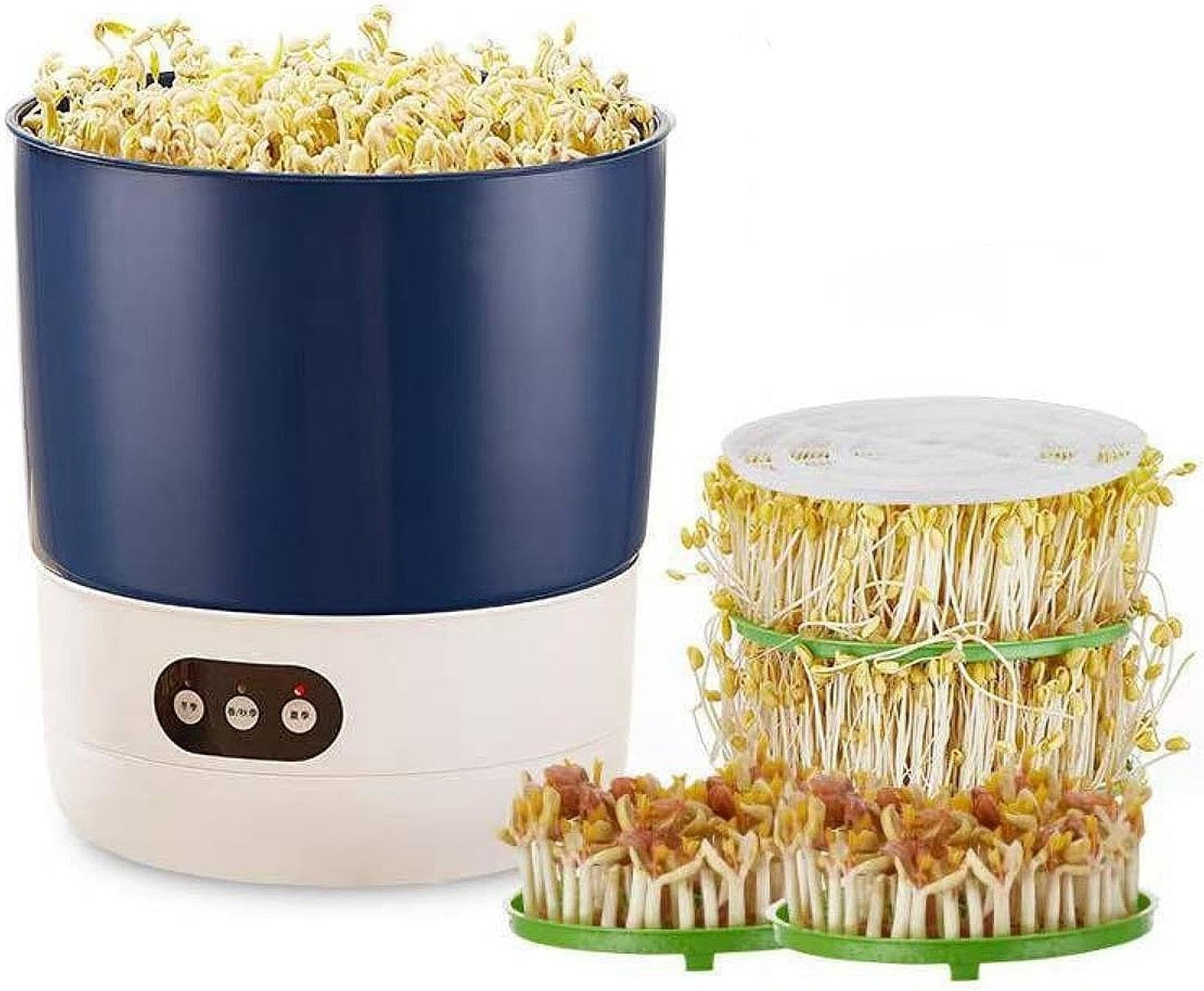 kowaku Macchina per Germogliare Fagioli con Piastra di Pressione E capacità Elevata, Tre modalità Disponibili, 2 Piatti di Arachidi Set