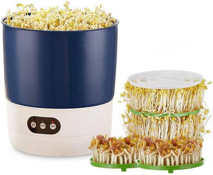kowaku Macchina per Germogliare Fagioli con Piastra di Pressione E capacità Elevata, Tre modalità Disponibili, 2 Piatti di Arachidi Set