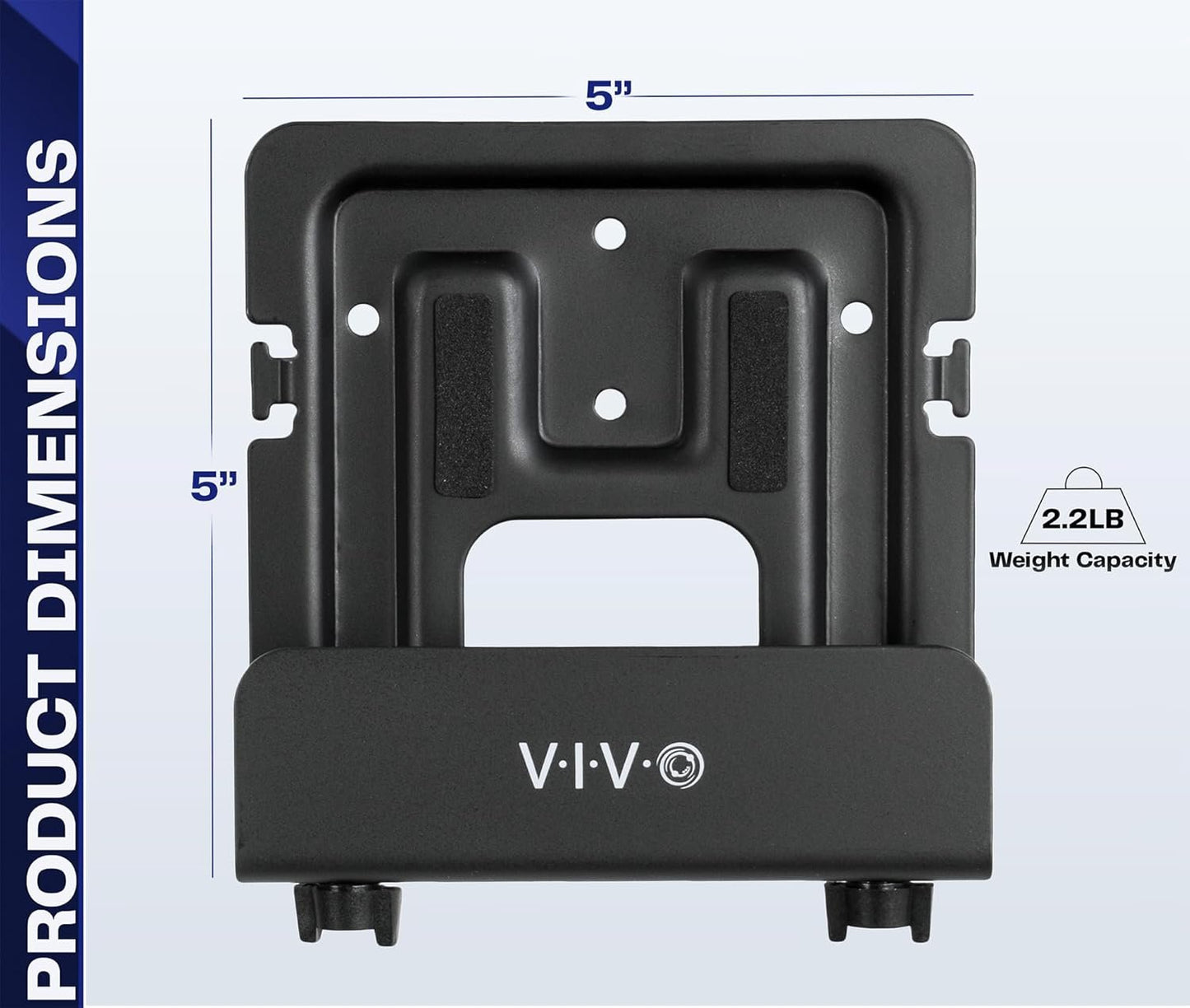 VIVO Black Adjustable Streaming Media Player, Wall Mounting Bracket Designed for Nintendo Switch, Apple Tv, Roku, Fire Tv, Hardware Included (Mount-All02)