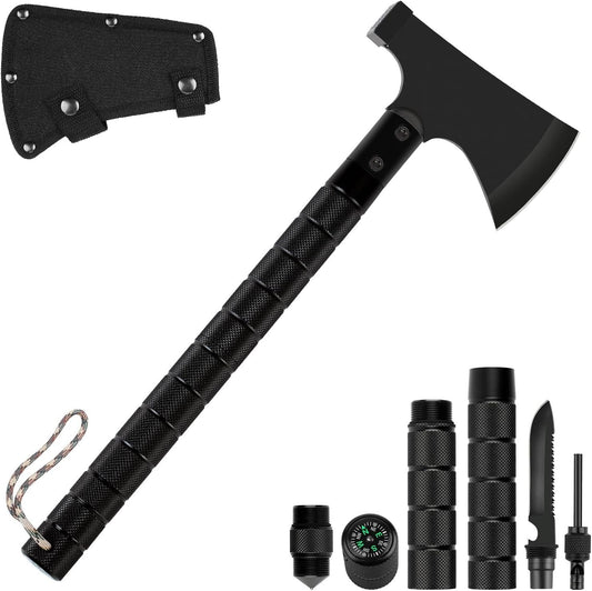 Camping Axe,Survival Hatchet,Folding Portable Tactical Axe Multi-Tool Set,Camping Hatchet with Hammer for Outdoor Hiking,Camping,Adventure,Hunting