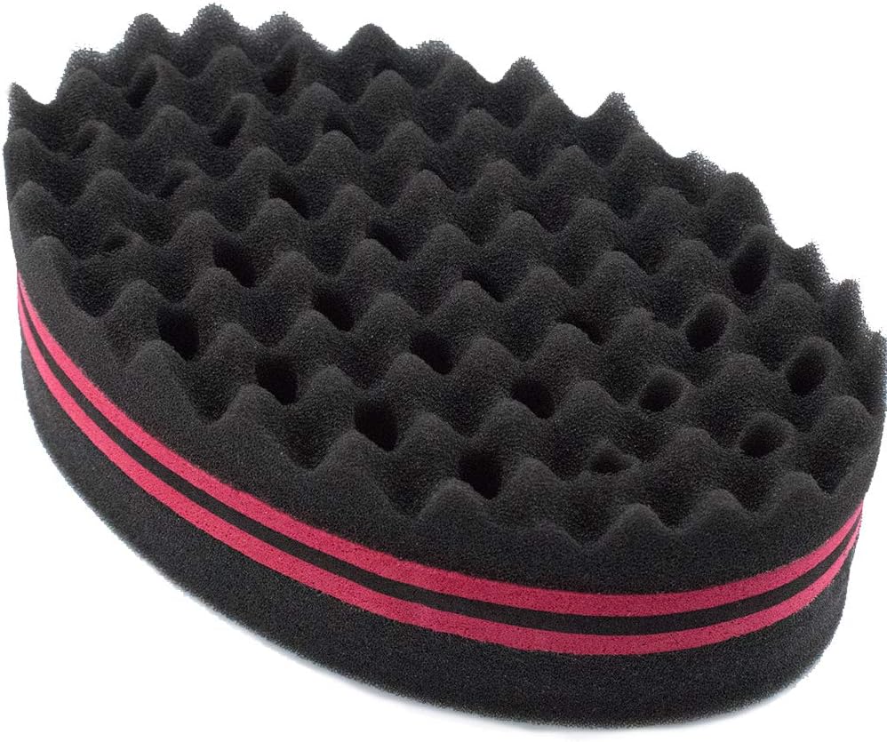 Hair Magic Twist Sponge: Two-Sided Dread Afro Coil Barber Tool for Curling and Waving Men's and Women's Long/Short Hair, 1 Pc