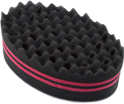 Hair Magic Twist Sponge: Two-Sided Dread Afro Coil Barber Tool for Curling and Waving Men's and Women's Long/Short Hair, 1 Pc