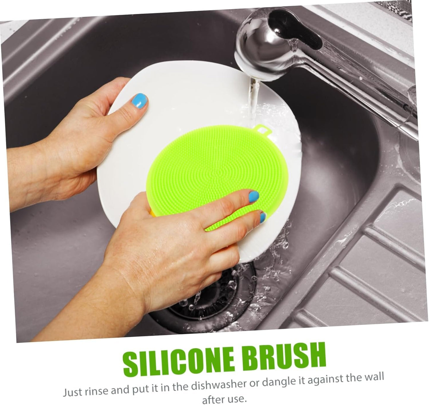 SOIMISS Silicone Kitchen Cleaning Brush Multi Function Non Stick Pot Scrubber for Easy Dishwashing for