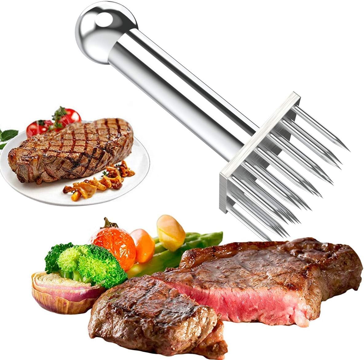 Kitchen Gadgets Heavy-Duty 28 Blades Stainless Steel Meat Tenderizer Needle Profession Kitchen Tools for Kitchen Cooking Tenderizing Beef,BBQ,Marinade,Steak and Poultry (28 Blades)