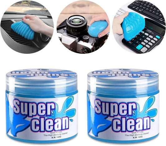 2 Pack Car Cleaning Gel for Car Detailing, Interior Cleaner Dust Cleaning Gel Reusable for Cars and Keyboard Vent Cleaner