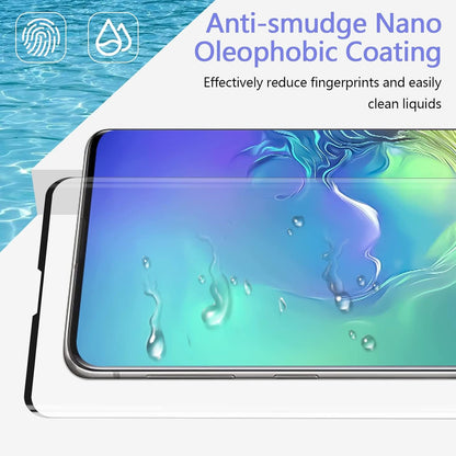 [2 Pack] JEHOO Screen Protector for Samsung Galaxy S10, Support Fingerprint 9H Tempered Glass Film for Samsung S10, Easy Installation, Bubble Free