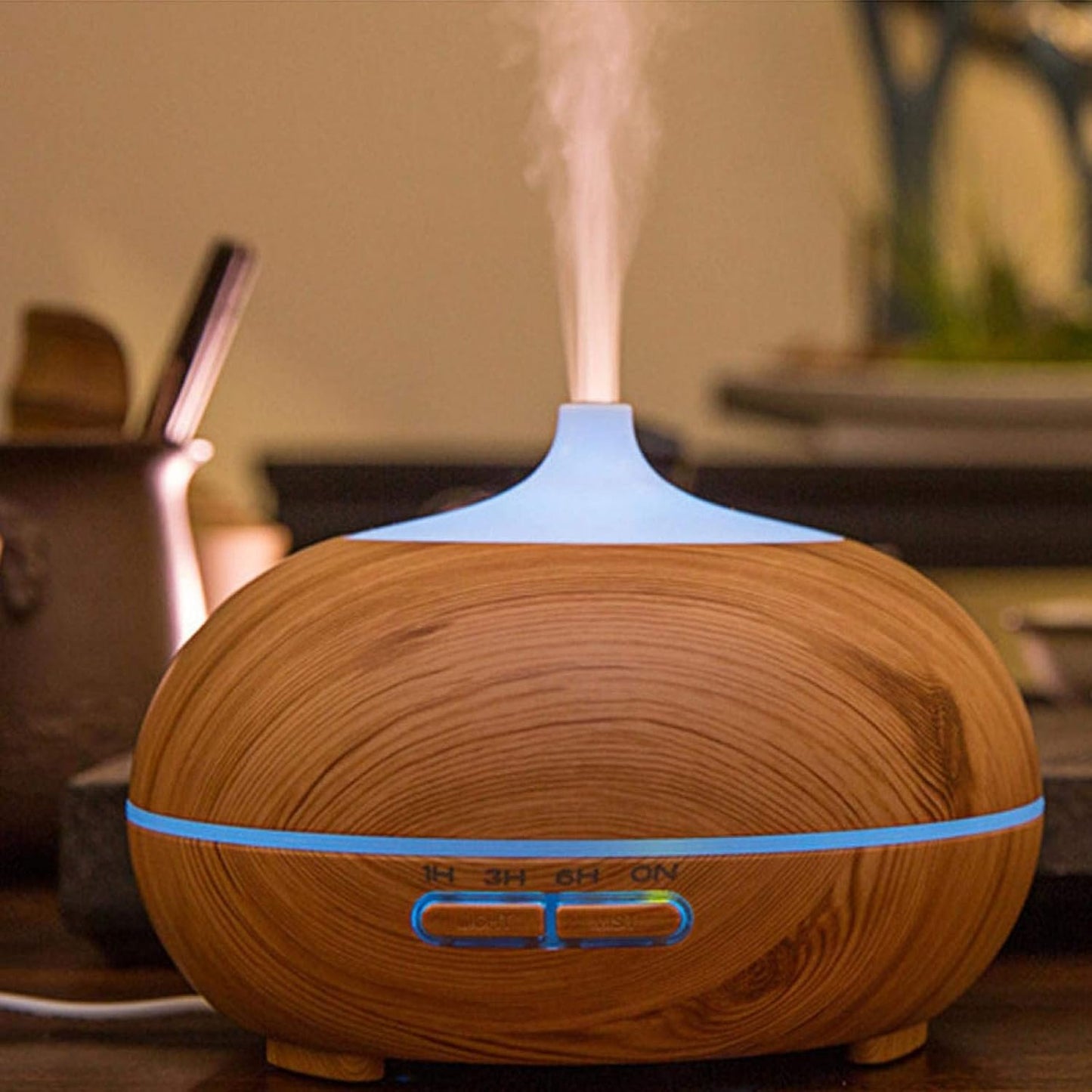550Ml Aroma Diffuser Remote Control Air Humidifier Electric Ultrasonic 7 Colors Changing Air Purifier