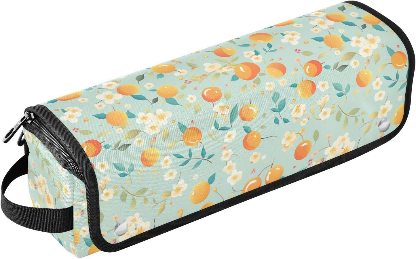 Borsa da viaggio per utensili da donna con tappetino rimovibile resistente al calore, borsa da viaggio organizer per utensili caldi e accessori per la cura dei capelli, essenziali da viaggio per donne