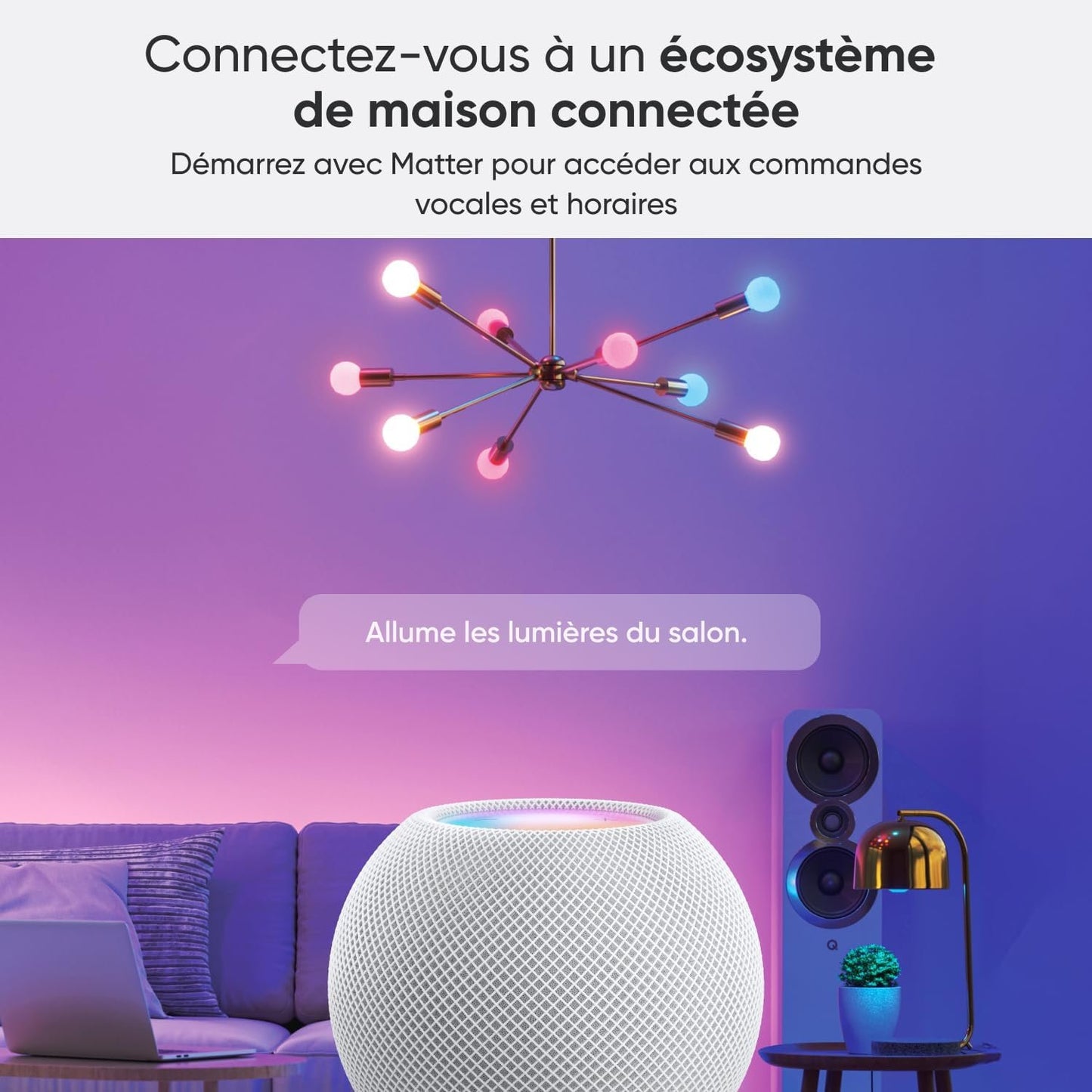 Nanoleaf Matter Essentials 2 Pack WiFi Smart LED Bulbs E27 Smart RGBW Smart Lights, Custom Timetables, App/Voice Control (Compatible with Alexa, Apple, Google), Living Room Office Gaming
