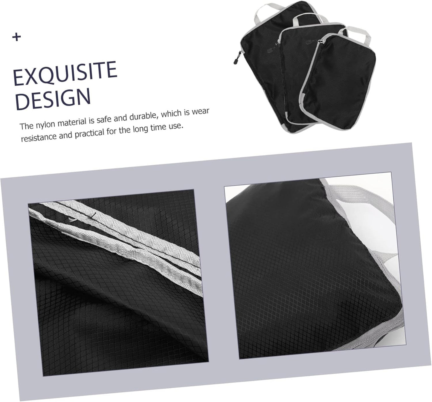 Beaupretty 3pcs Travel Storage Bags Versatile Organizer Pouches for Clothing and Accessories Durable and Stylish Travel Essentials for Luggage Packing and Home Organization