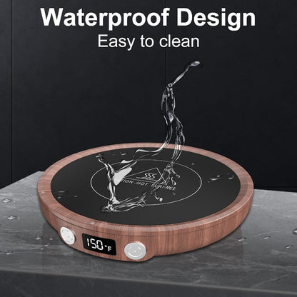 Mug Warmer Coffee Warmer for Desk with 3Temperature Control 130 ℉/150 ℉/176 ℉,2-12Hrs Auto Shut Off,Mug Warmer for Beverage, Coffe Cup Warmer for Home & Office Ideal for Coffee Lovers(Woodgrain Color)