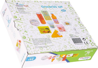 New Classic Toys Play Food Set, Multicoloured, Groceries, 10595