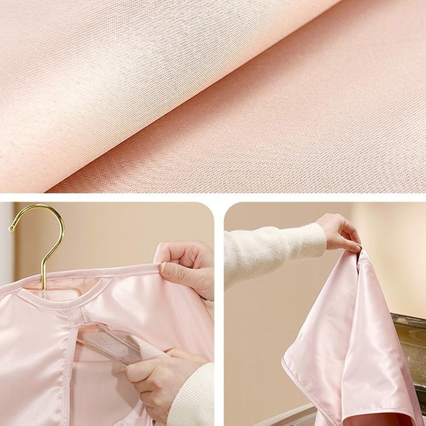 Garment Bag, Long Dress Storage Pack, Dustproof Protective Organizer, Space-Saving Solution For House Moving, Airplane Packing, Laundry, And Closet Storage