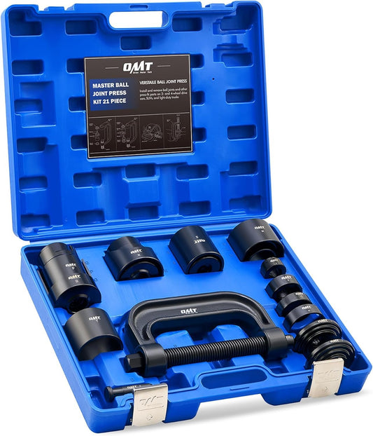 Orion Motor Tech Master Ball Joint Press Kit & U-Joint Puller Service Tool Set 21PCS - Upper and Lower Ball Joint Removal Tool Kit for Ball Joint Service with C-Press